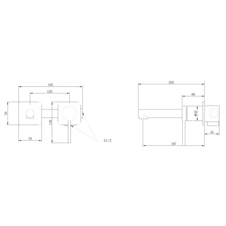 Смеситель ABBER Emotion AF8812G для раковины скрытого монтажа, золото матовое