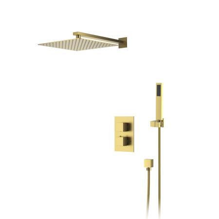 Душевая система встраиваемая с термостатом D&K Bayern.Liszt DA2515707A04, матовое золото