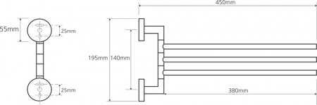 Полотенцедержатель Bemeta Omega 104204112 Глянец