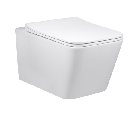 Унитаз подвесной безободковый Vincea Q-Line VT1-12 белый, с сиденьем микролифт