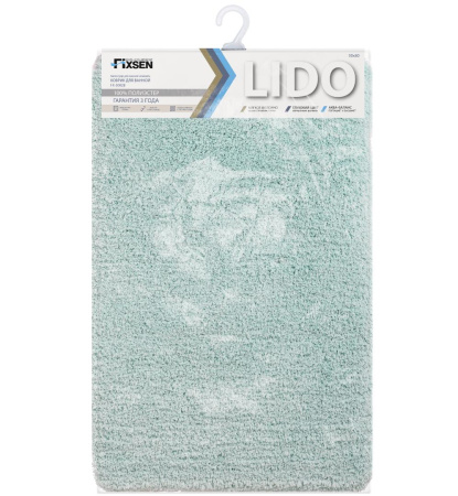 Коврик для ванной Fixsen Lido 1-ый, FX-3002T, бирюзовый, 50х80см