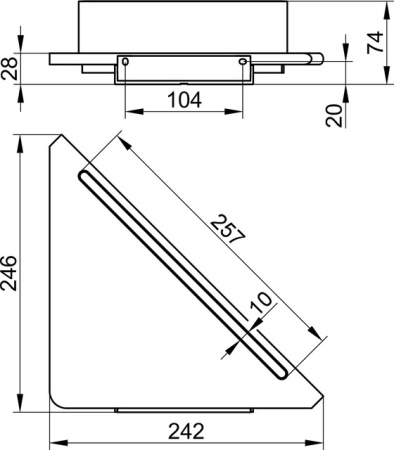 Полка угловая со стеклоочистителем Keuco Aveno 14657510100 белый матовый
