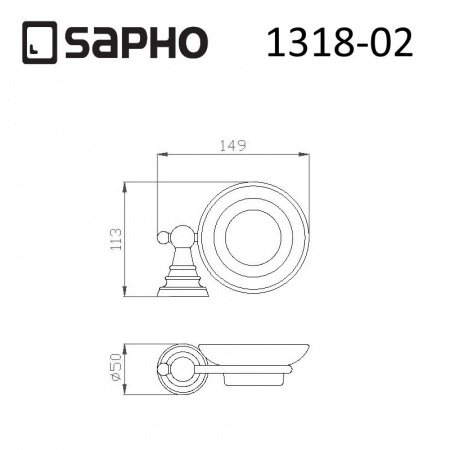 Мыльница Sapho DIAMOND 1318-02 бронза