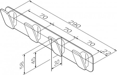 Крючок для полотенец AM PM Inspire 2.0 A50A35900 Хром