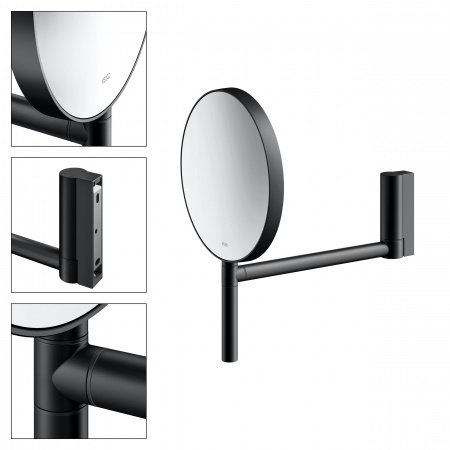 Косметическое зеркало Keuco Plan 17649370002 черный матовый