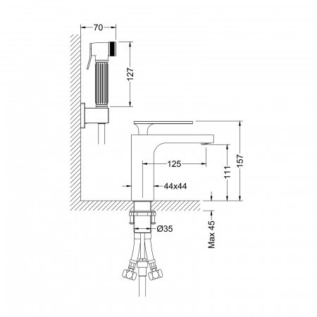 Смеситель для раковины Timo Torne 4360/00G хром