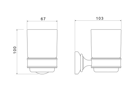 Стакан для ванной Aquatek Классик AQ4504MB черный матовый
