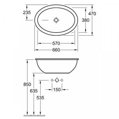 Раковина Villeroy & Boch Loop & Friends 6155 30 01 alpin