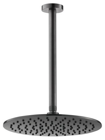 Потолочный (кронштейн 25см) верхний душ 30см Benesque Lumiere 22010803 черный брашированный