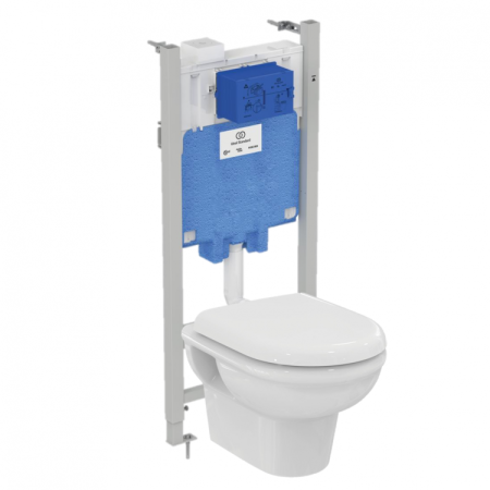 3 в 1 Промо-комплект 2,0 с унитазом EXACTO Rimless R002601 с сидением и крышкой UV09001 и инсталляцией PROSYS 2,0 R046367