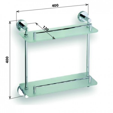 Полка стеклянная Bemeta Omega 104202122 Глянец