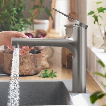 Смеситель для кухни Hansgrohe Zesis M33 74801800 нержавеющая сталь