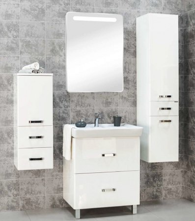 Тумба под раковину Акватон Америна 70 Н 1A169301AM010 белая глянцевая