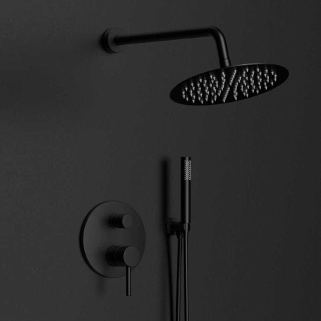 Встраиваемая душевая система со смесителем Vincea Desire VSFW-1D1MB черный матовый