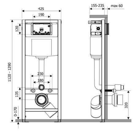 Комплект Delice Aura 4 в 1: инсталляция, крепления, клавиша смыва Aura, шумоизоляция
