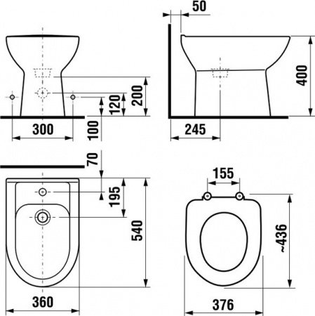 Биде напольное Jika Deep by Jika 3261.1