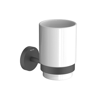 Стакан для ванной двойной Aquatek Бетта AQ4604MB черный матовый