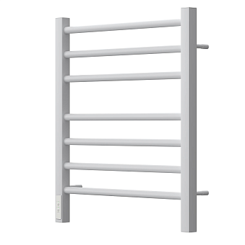 Полотенцесушитель электрический Point PN70756W П7 500x600, диммер слева, белый