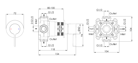 Смеситель для душа Benesque Lumiere 12010206 бронза брашированная