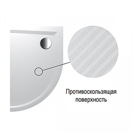 Душевой поддон из искусственного камня Riho Kolping DB34 90x120x3 Белый с противоскользящим покрытием