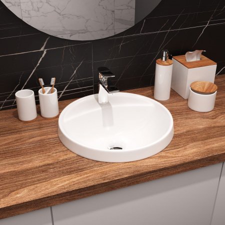 Раковина накладная 43см Sanita Luxe Art ART43SLWB01I белый