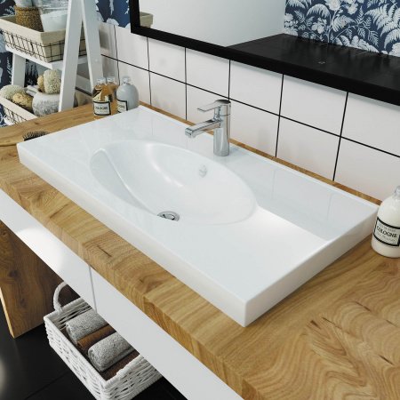 Раковина подвесная 90см Sanita Luxe Next NXT90SLWB01 белый