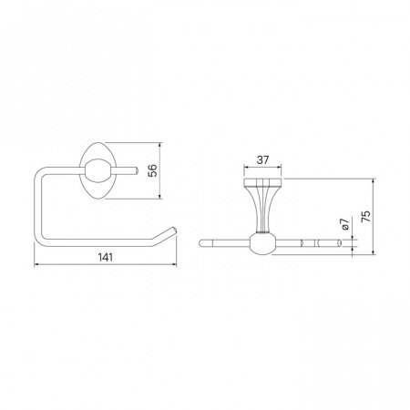 Держатель туалетной бумаги IDDIS Male MALSS00i43 хром