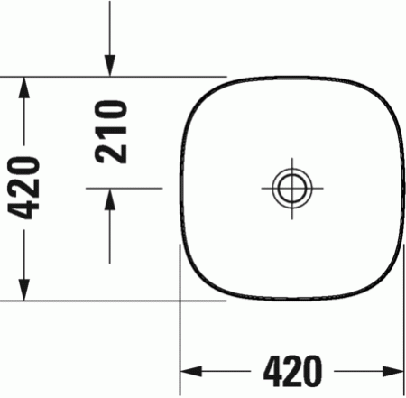 Раковина накладная 42см Duravit Zencha 2373421379 черный матовый