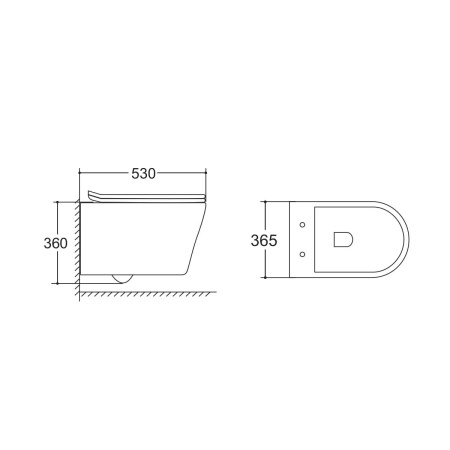 Унитаз подвесной безободковый Vincea Vito VT1-23 белый, с сиденьем микролифт