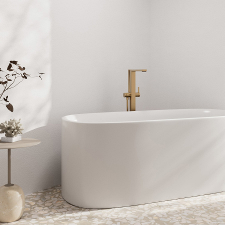 Смеситель для ванны напольный Hansgrohe Tecturis E 73445140 бронза шлифованная