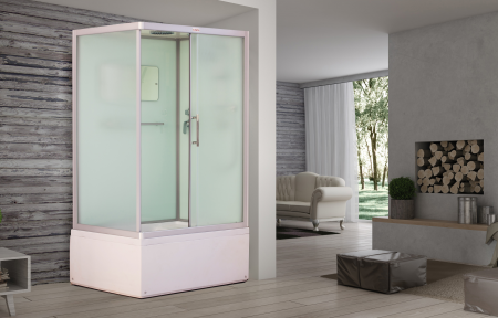 Душевая кабина Esbano ESKB129CKRBR 120x90x210см, профиль хром матовый, стекло рифленое