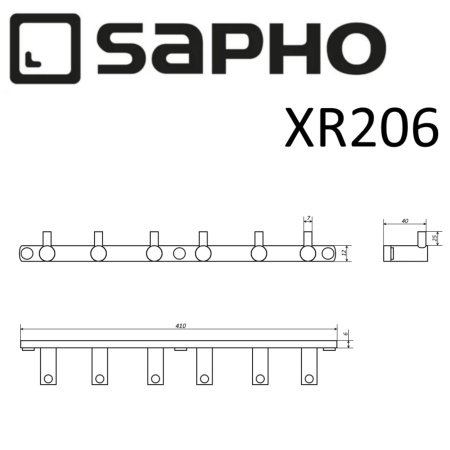 Крючок Sapho X-ROUND XR206 хром