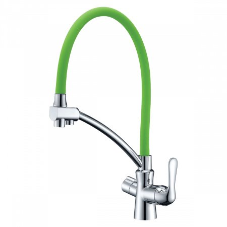 Смеситель для кухни Lemark Comfort LM3070C-Green хром/зеленый
