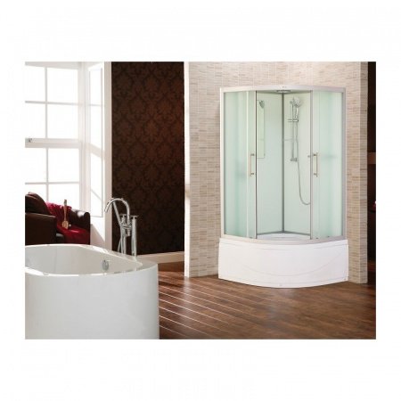 Душевая кабина Esbano ESKB110CRB 110x110x210см, профиль хром матовый, стекло рифленое
