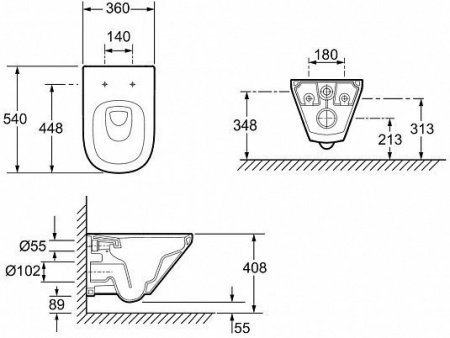 Комплект унитаза с инсталляцией Jacob Delafon Modern Life E21773RU-00 кнопка хром с сиденьем микролифт