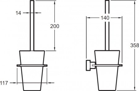 Ершик для унитаза Jacob Delafon Mecanique E77871-CP Хром