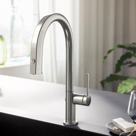 Смеситель для кухни Hansgrohe Aqittura M91 FilterSystem 210 76803800 сталь
