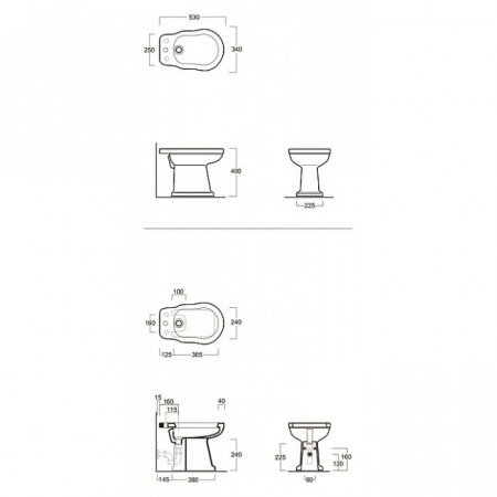 Биде напольное Simas Londra LO923