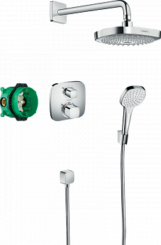 Душевая система Hansgrohe Croma Select E/Ecostat 27294000 с термостатом Хром