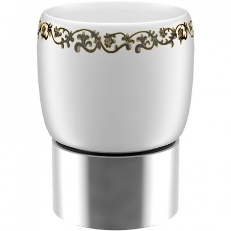 Стакан для зубных щеток Fixsen Bogema FX-786 Хром Белый