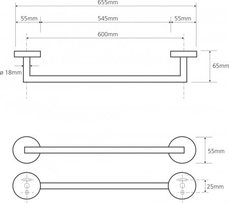 Полотенцедержатель Bemeta Omega 104204042 Глянец