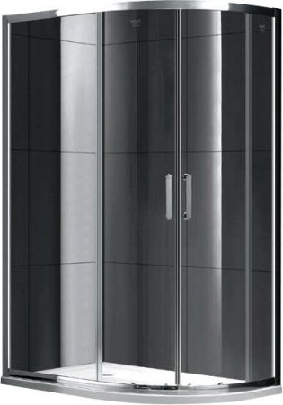 Душевой угол GEMY Victoria 100x90x190 профиль хром, стекло прозрачное, две дверцы