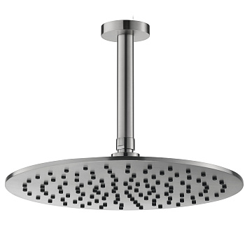 Потолочный (кронштейн 15см) верхний душ 30см Benesque Lumiere 22010602 никель брашированный