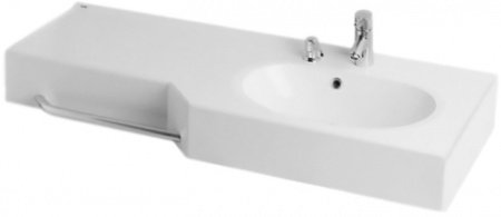 Раковина подвесная 125см Акватон Отель 1A70113WOT01L белый