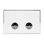 Клавиша смыва для инсталляции Point Венера, белый/хром, PN44071WC