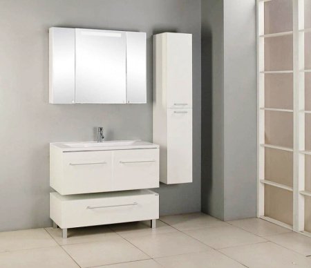 Тумба для комплекта Акватон Мадрид 100 белая с 2 ящиками