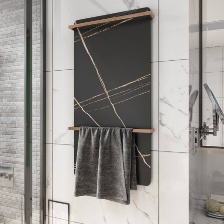 Полотенцесушитель электрический Black&White N-389 81х43.2 черный матовый