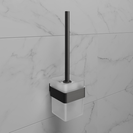 Ёршик для унитаза Lemark SMOOTH LINE 9766021 с держателем, графит