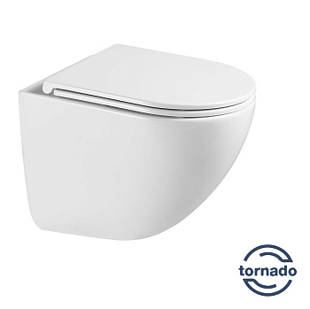 Унитаз подвесной безободковый Vincea Bien VT1-51T белый, с сиденьем микролифт