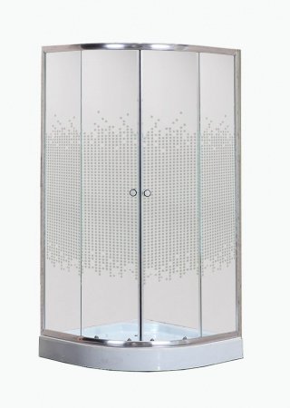 Душевой угол Niagara NG-001-08N 90x90x195 профиль хром, стекло с узором